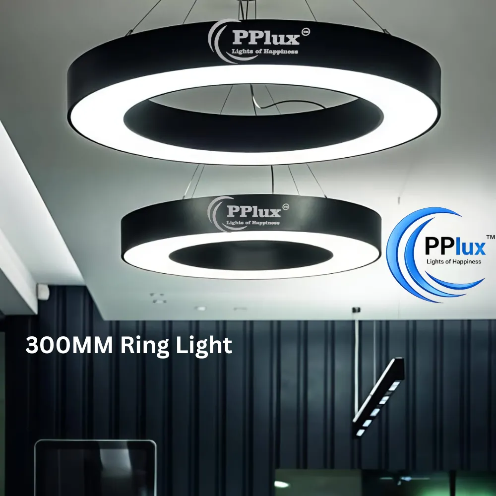 300MM Ring Light 3 Hanging Ring Light Black - Image 1